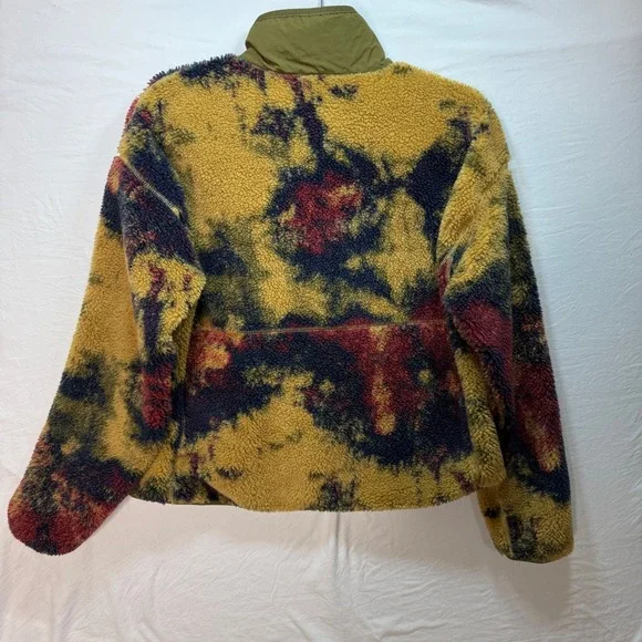 The North Face Women's Fleece Pile Jacket Tie Dye Jacquard Full Zip Size Medium - Picture 3 of 7